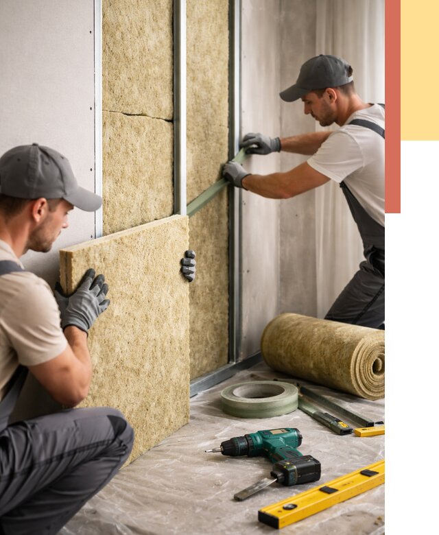 Шумоизоляция стен в Лангепасе под ключ от 1869 руб. | ОТДЕЛОЧНИК-Лнг