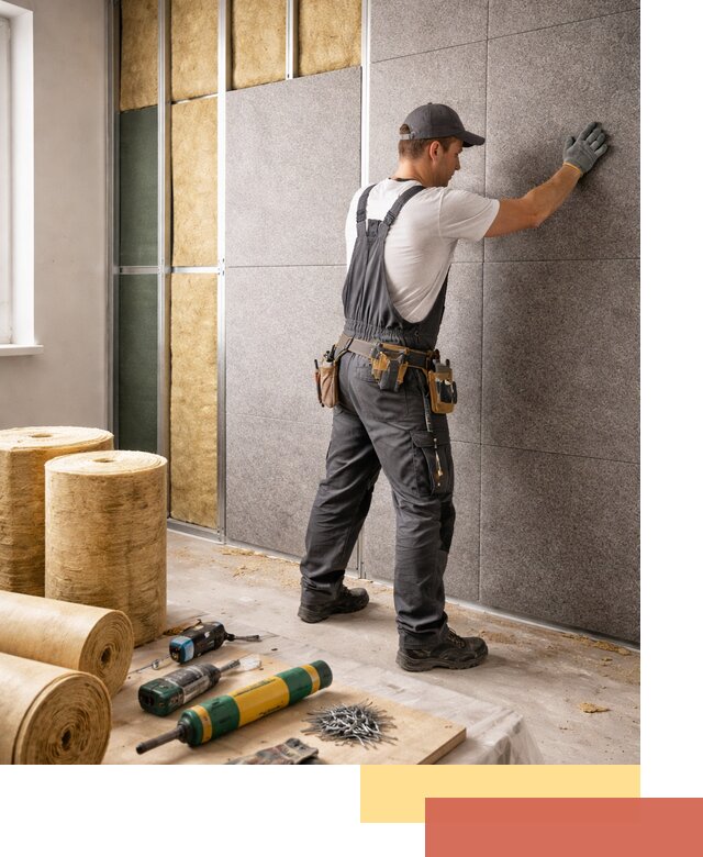 Профессиональная шумоизоляция стен в Лангепасе для квартиры и офиса