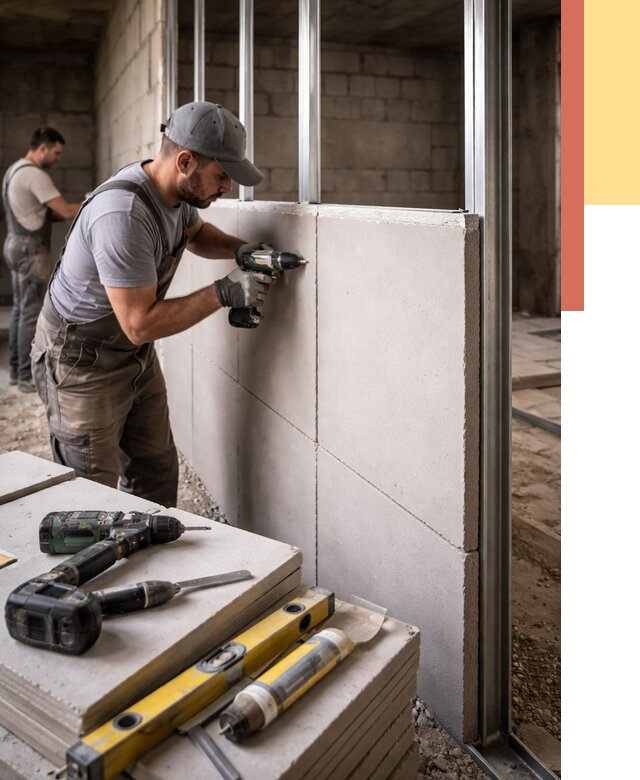 Кладка влагостойких перегородок ПГП в Лангепасе от 1212 руб. под ключ | ОТДЕЛОЧНИК-Лнг