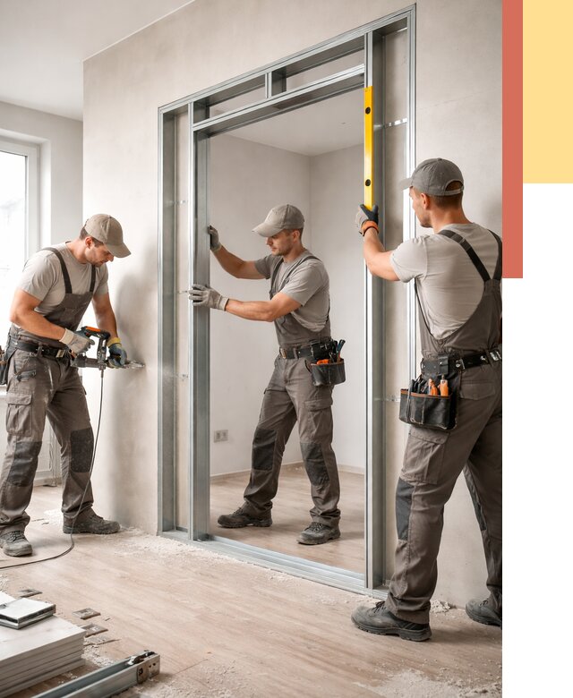 Устройство дверного проема в перегородке в Лангепасе от 4545 руб. под ключ | ОТДЕЛОЧНИК-Лнг