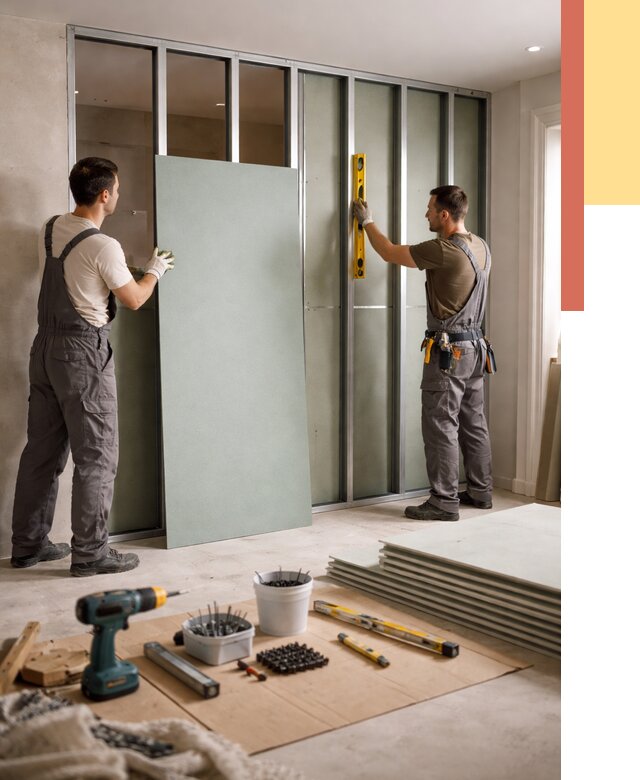 Перегородка из влагостойкого гипсокартона в Лангепасе от 4848 руб. — монтаж под ключ | ОТДЕЛОЧНИК-Лнг