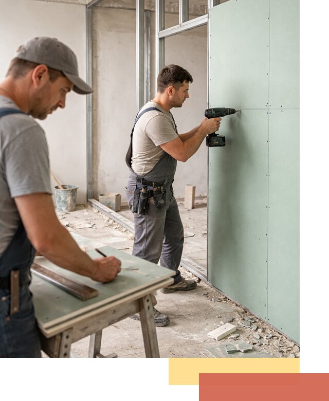 Перегородки из влагостойкого гипсокартона под ключ в Лангепасе