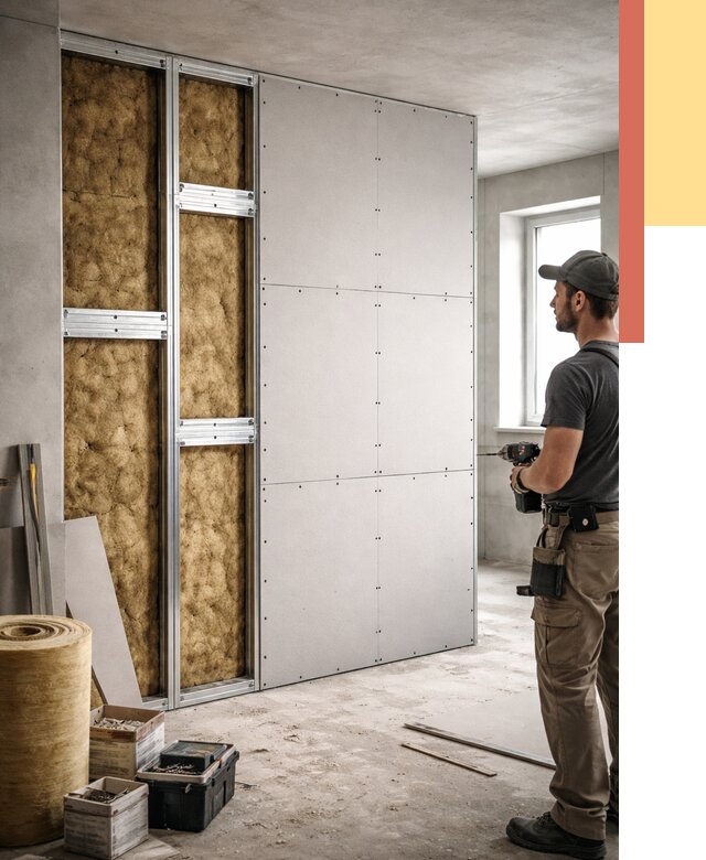 Усиленная перегородка под навеску в Лангепасе от 12928 руб. — монтаж под ключ | ОТДЕЛОЧНИК-Лнг