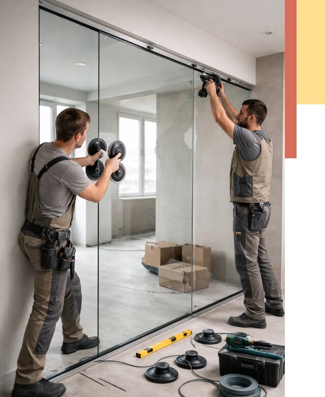 Монтаж стеклянных перегородок в Лангепасе от 6565 руб. | ОТДЕЛОЧНИК-Лнг