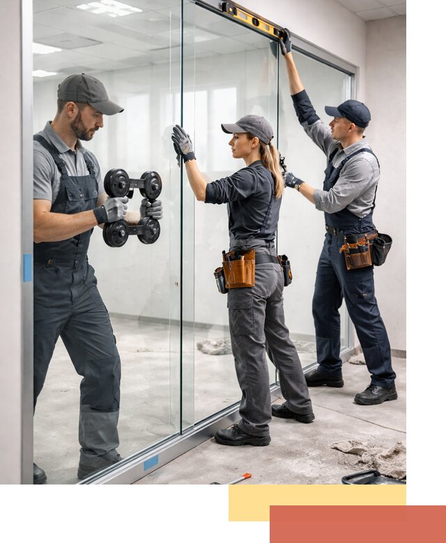 Профессиональный монтаж стеклянных перегородок в Лангепасе