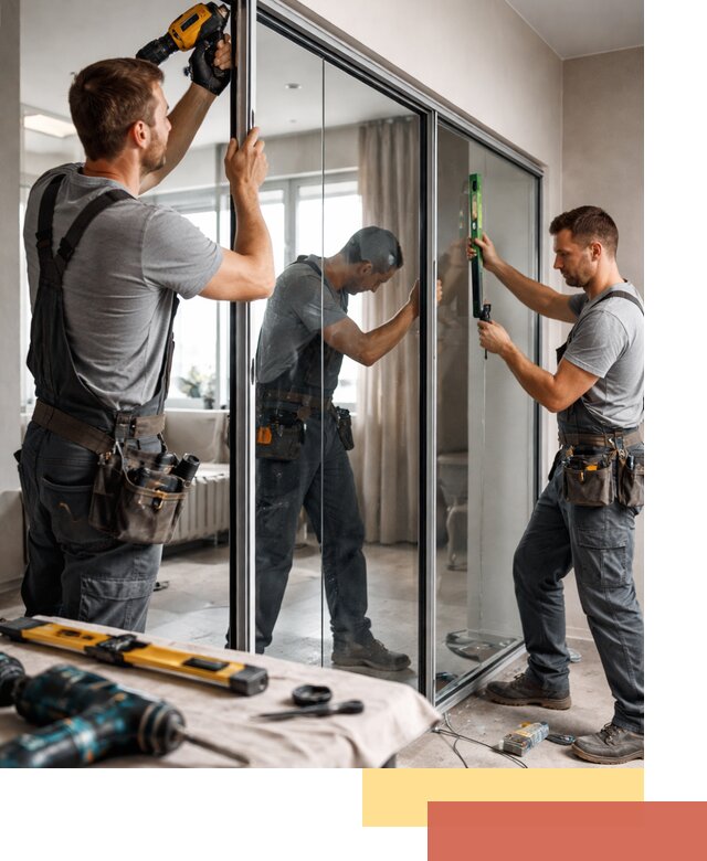 Каркасные стеклянные перегородки под ключ в Лангепасе