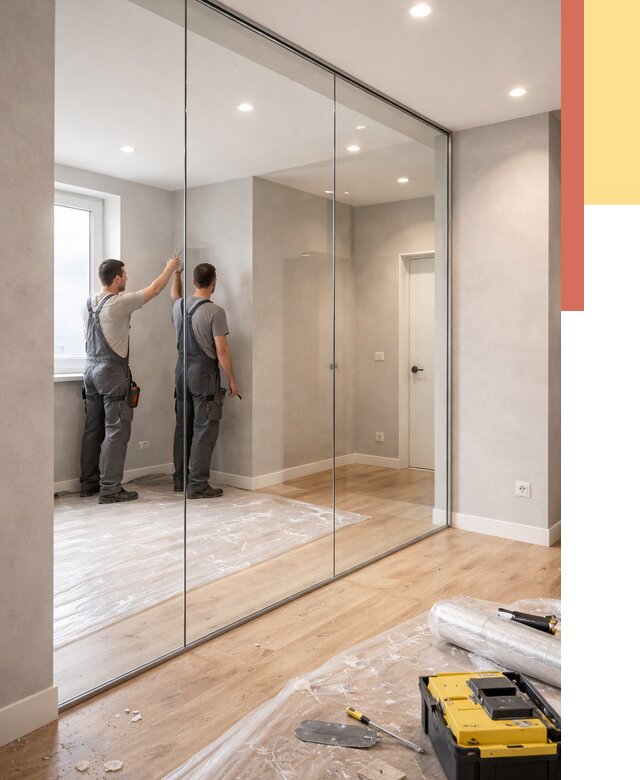 Безрамные стеклянные перегородки в Лангепасе — монтаж от 9595 руб. | ОТДЕЛОЧНИК-Лнг