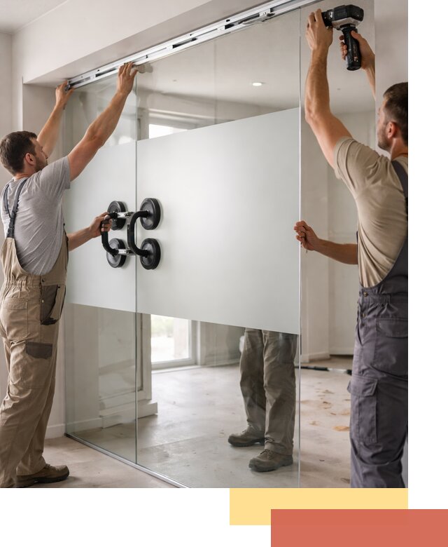 Матовые стеклянные перегородки под ключ в Лангепасе