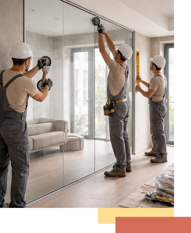 Перегородки из закаленного стекла в Лангепасе для офисов и квартир