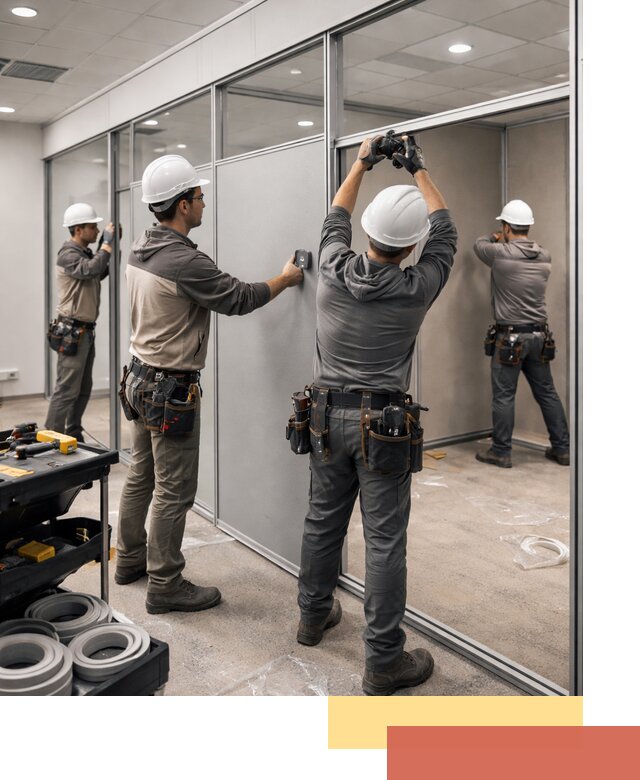 Мобильные офисные перегородки под ключ в Лангепасе