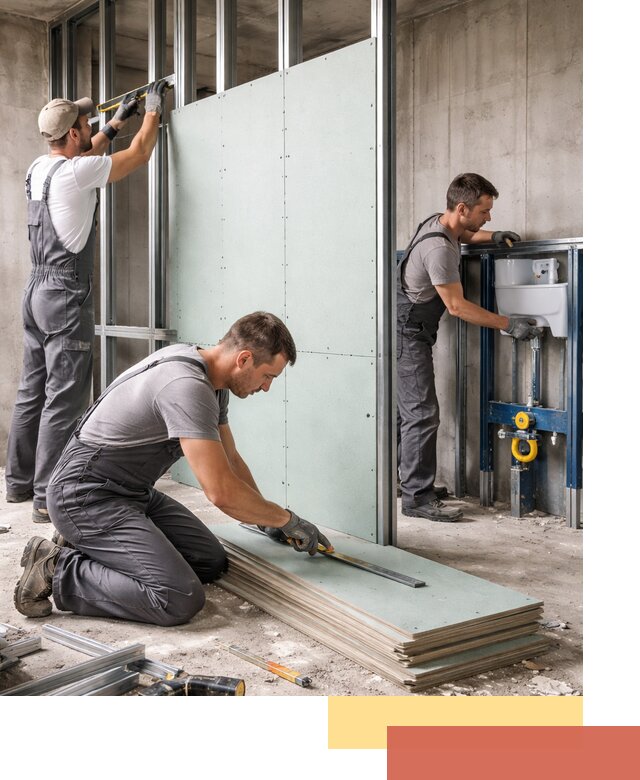 Монтаж и ремонт сантехнических перегородок в Лангепасе