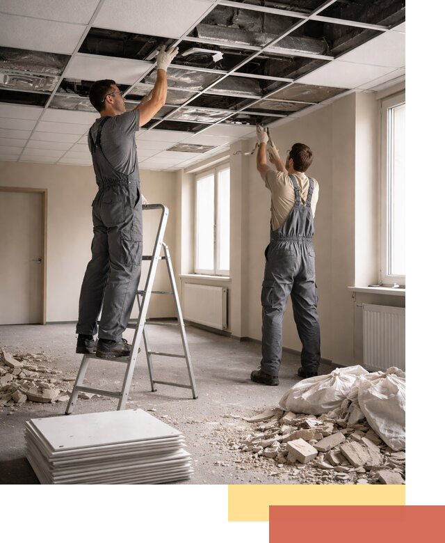 Демонтаж потолков Армстронг профессионально в Лангепасе