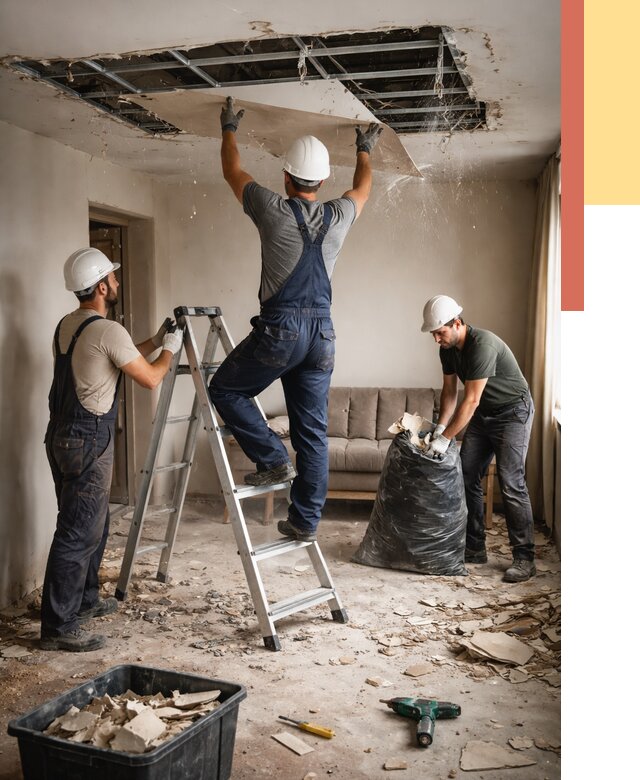 Демонтаж гипсокартонного потолка в Лангепасе от 424 руб. за м2 — ОТДЕЛОЧНИК-Лнг