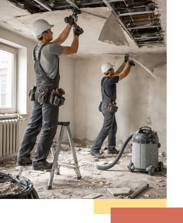 Демонтаж гипсокартонного потолка в Лангепасе быстро и аккуратно