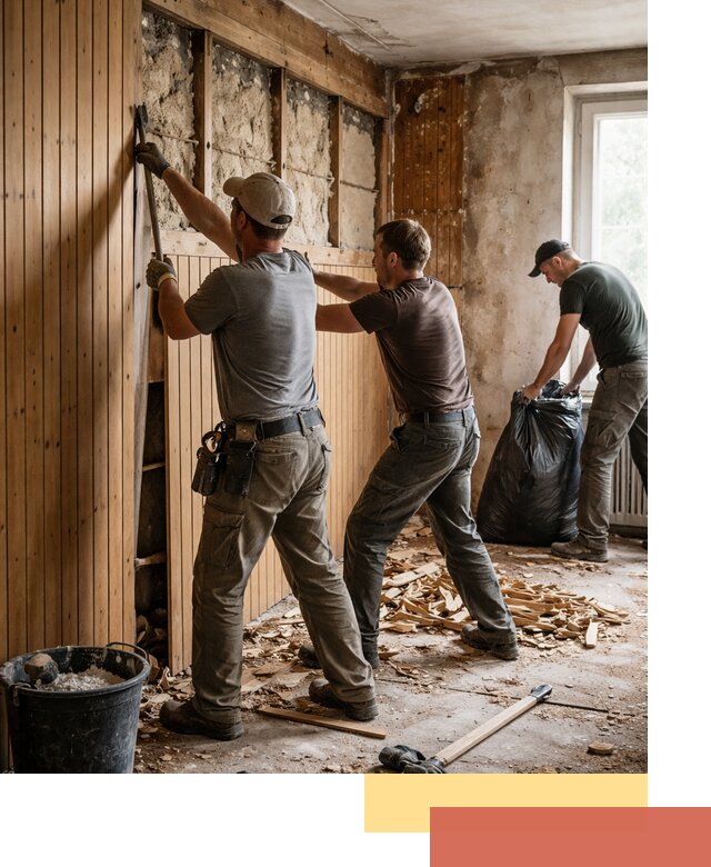 Демонтаж вагонки и вывоз материалов в Лангепасе