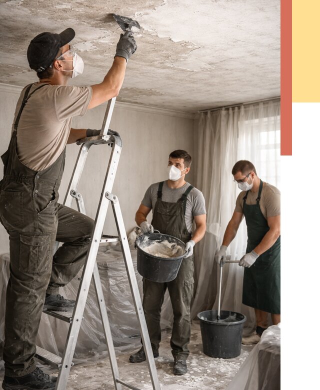 Удаление побелки с потолка в Лангепасе от 2525 руб. быстро и недорого | ОТДЕЛОЧНИК-Лнг