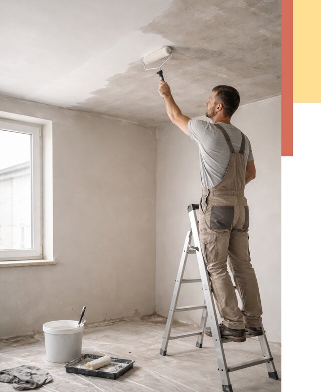 Грунтовка потолка в Лангепасе от 2525 руб. — быстро и недорого | ОТДЕЛОЧНИК-Лнг