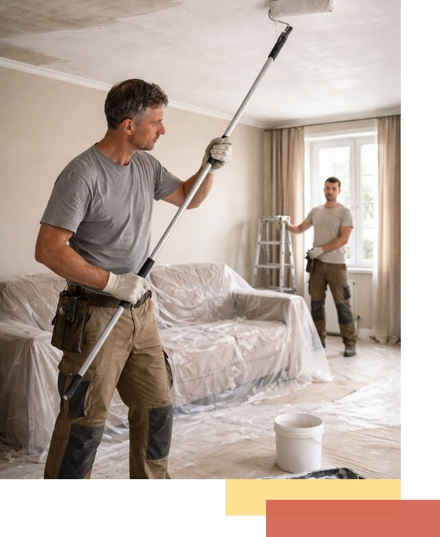 Грунтовка потолка в Лангепасе — подготовка под покраску и отделку