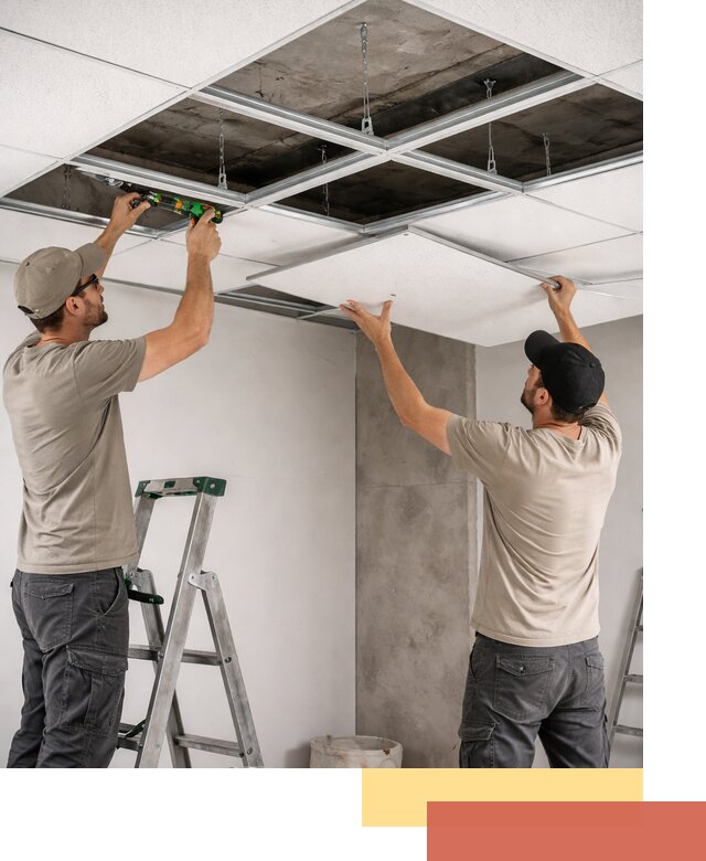 Монтаж потолка Армстронг под ключ в Лангепасе