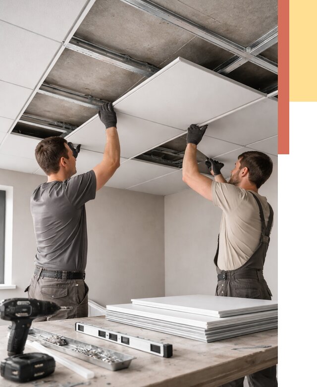 Монтаж кассетного потолка в Лангепасе от 4545 руб/м2 — установка и сборка | ОТДЕЛОЧНИК-Лнг