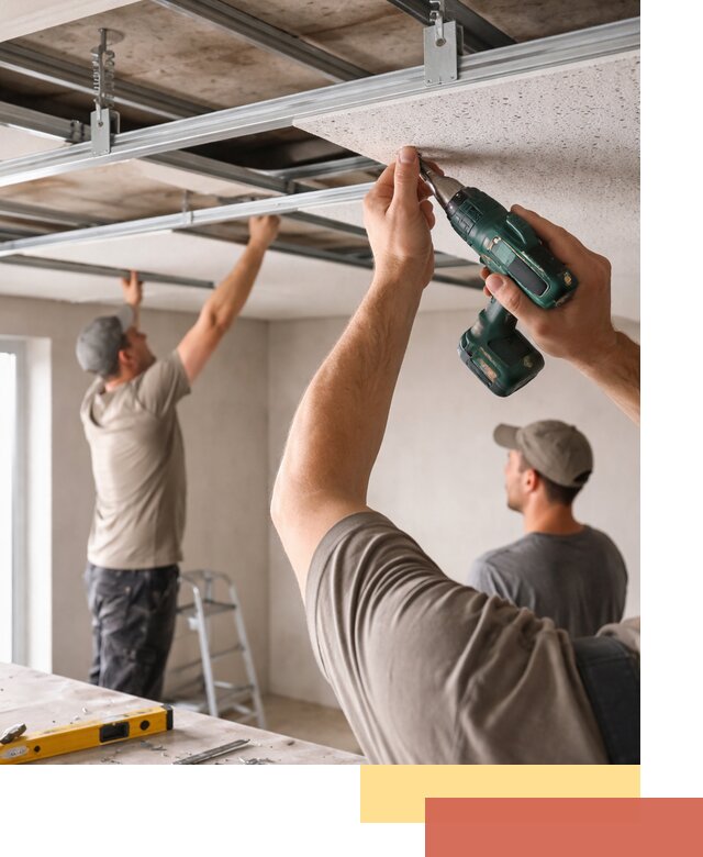 Монтаж акустического потолка в Лангепасе под ключ