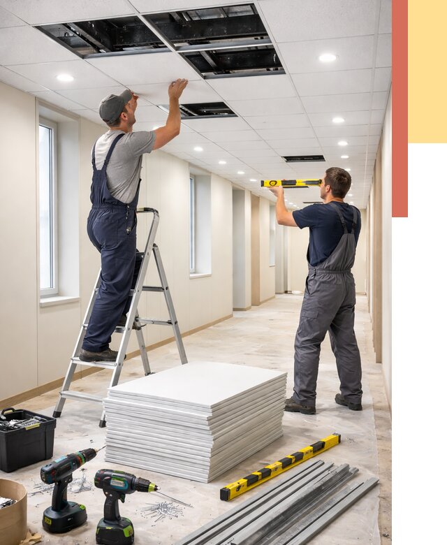 Ремонт потолка Армстронг в Лангепасе от 4545 руб. — быстро и недорого | ОТДЕЛОЧНИК-Лнг