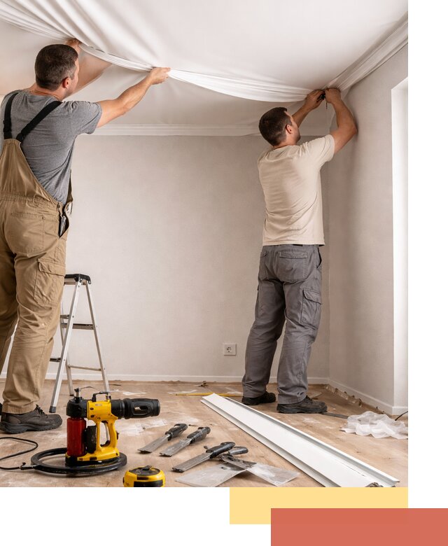 Монтаж ПВХ натяжного потолка в Лангепасе качественно и быстро