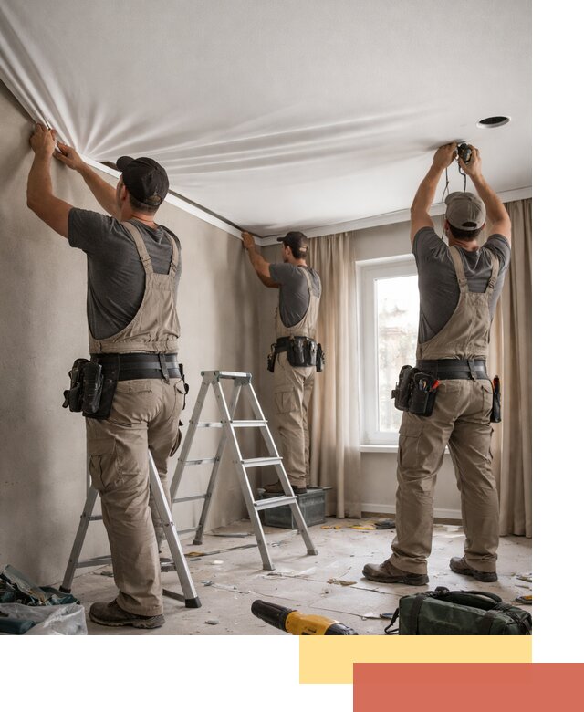 Монтаж матового натяжного потолка в Лангепасе качественно и быстро