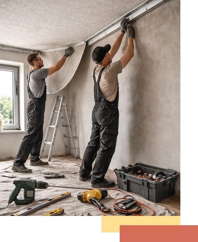 Монтаж фактурного натяжного потолка в Лангепасе качественно и быстро