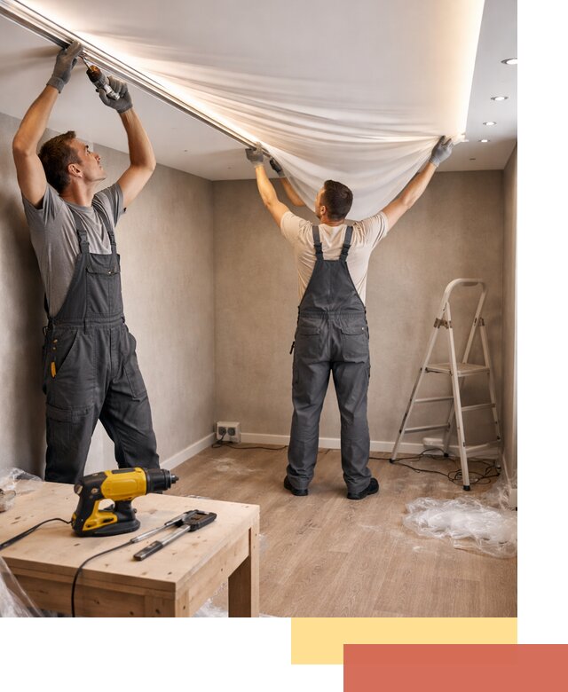 Монтаж натяжного потолка с подсветкой в Лангепасе цена и сроки