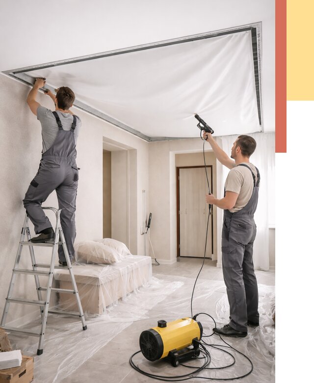 Монтаж натяжного потолка в прихожей в Лангепасе от 2677 руб. под ключ | ОТДЕЛОЧНИК-Лнг