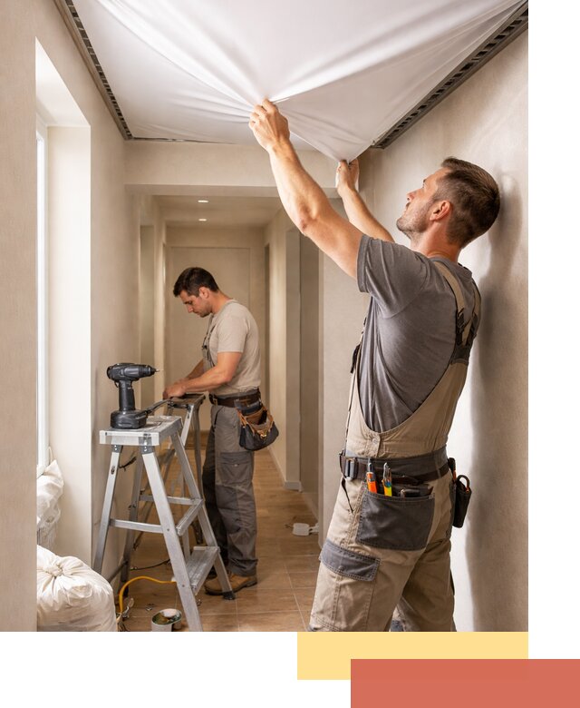 Монтаж натяжного потолка в прихожей в Лангепасе