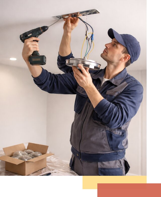 Установка люстры в натяжной потолок в Лангепасе