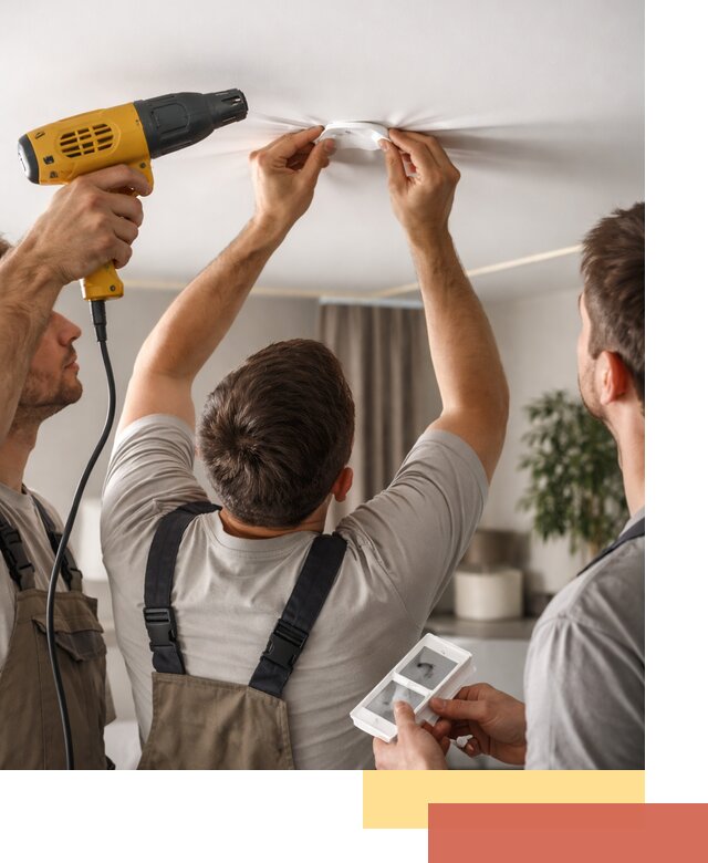 Ремонт прокола полотна натяжного потолка в Лангепасе