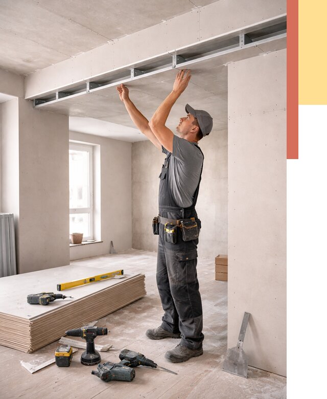 Потолок из гипсокартона с нишей в Лангепасе от 1263 руб. под ключ | ОТДЕЛОЧНИК-Лнг