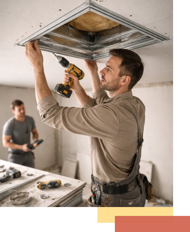 Монтаж люка в потолок из ГКЛ в Лангепасе