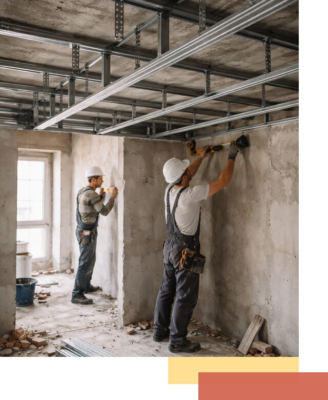 Монтаж каркаса потолка из профильного профиля в Лангепасе