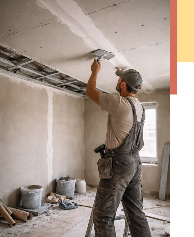 Ремонт потолка из гипсокартона в Лангепасе от 657 руб./м² — быстро и недорого | ОТДЕЛОЧНИК-Лнг