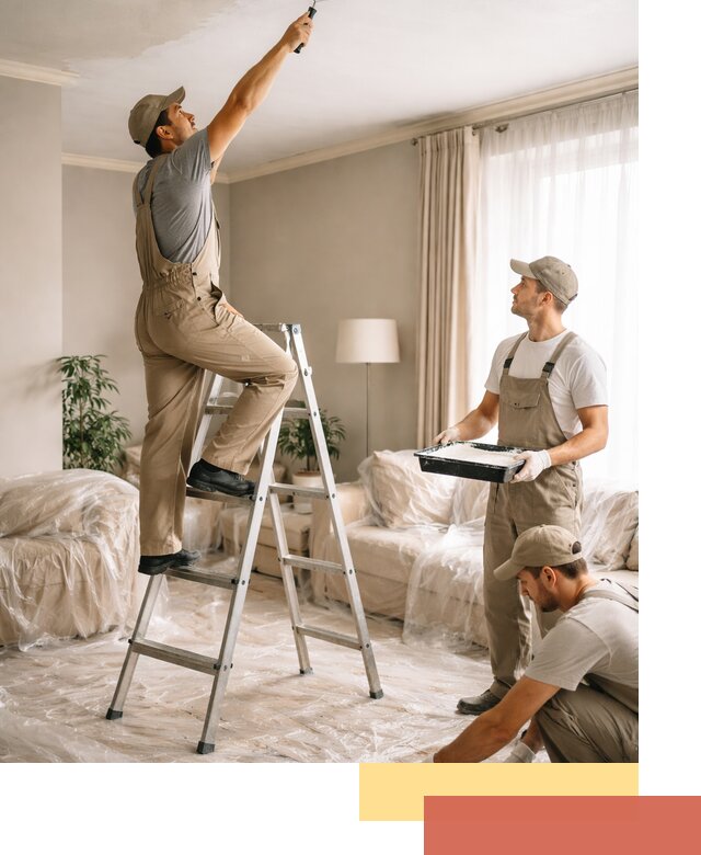 Покраска потолков акриловой краской в Лангепасе качественно и быстро