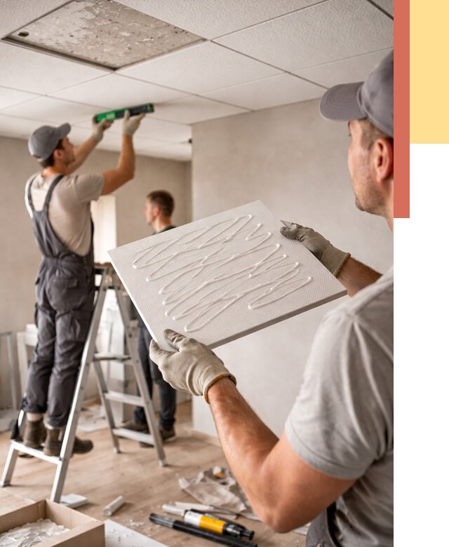 Монтаж потолочной плитки в Лангепасе от 4545 руб. — быстро и недорого | ОТДЕЛОЧНИК-Лнг