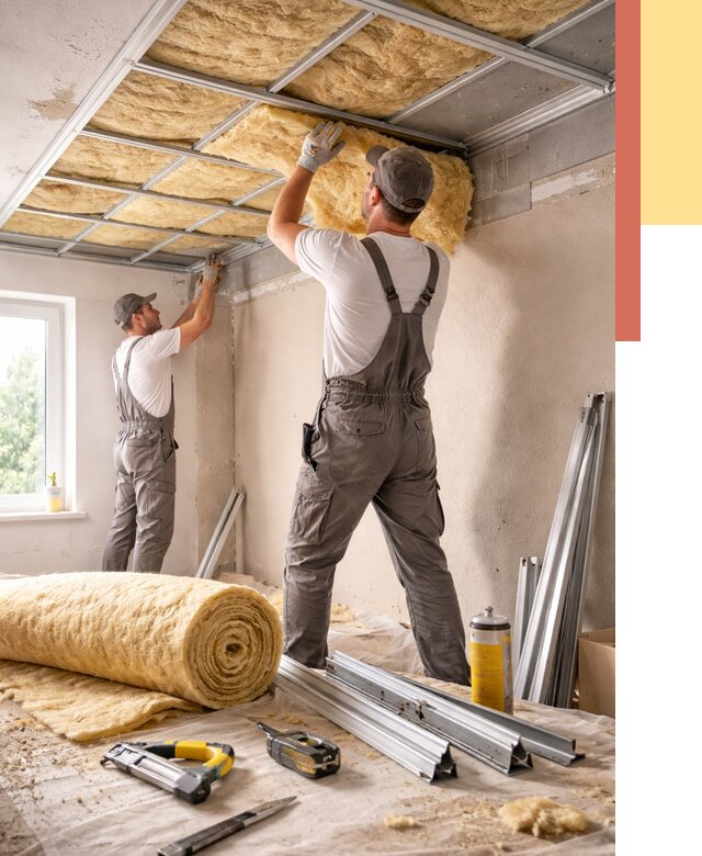 Утепление потолка в Лангепасе от 7272 руб/м2 — недорого, быстро, под ключ | ОТДЕЛОЧНИК-Лнг