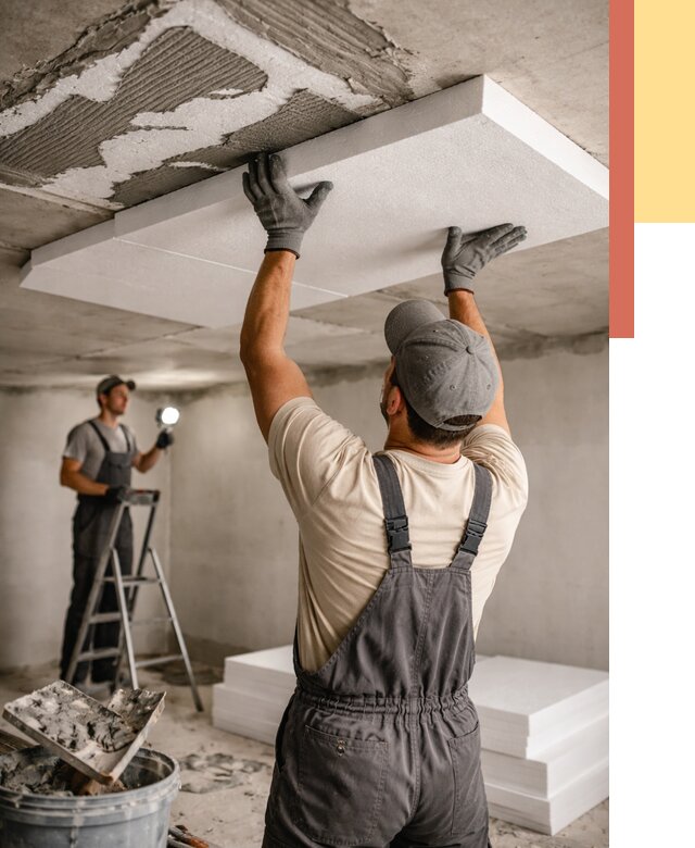 Утепление потолка пенопластом в Лангепасе от 4545 руб/м2 — недорого и быстро | ОТДЕЛОЧНИК-Лнг