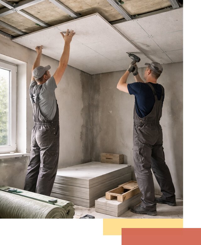 Шумоизоляция потолка панелями ЗИПС в Лангепасе